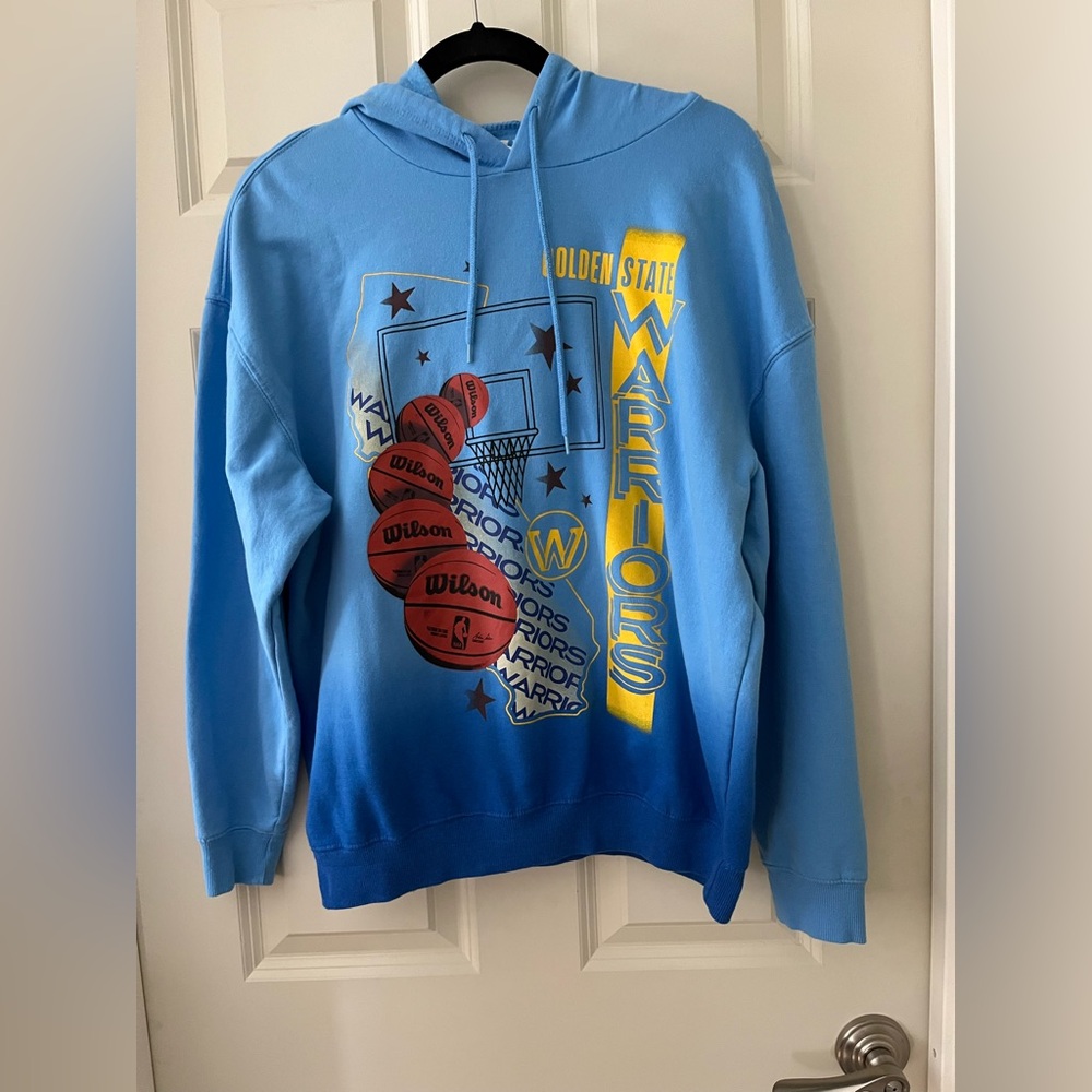 Women’s NBA Golden State Warriors Ombré Logo Pullover Hoodie L basketball